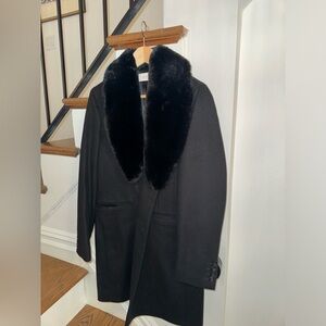 Reiss XS men’s coat with faux fur